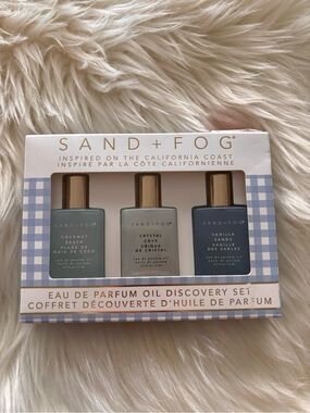 BNWT Sand + Fog Discovery Set Minis - Coconut Beach, Crystal Cove, Vanilla Sands